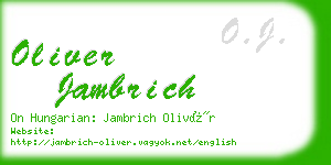 oliver jambrich business card